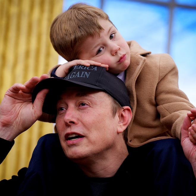 Elon Musk’s Son Picks His Nose and Wipes It on Donald Trump’s Desk